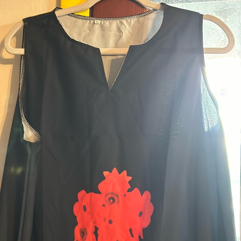 Brand new w/o tags long black floral dress